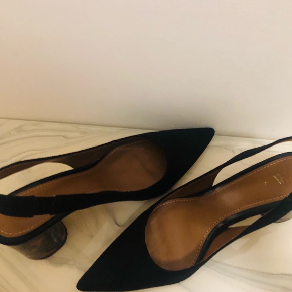 ZARA SLINGBACK SHOES WITH TORTOISESHELL HEELS - Picture 8 of 16